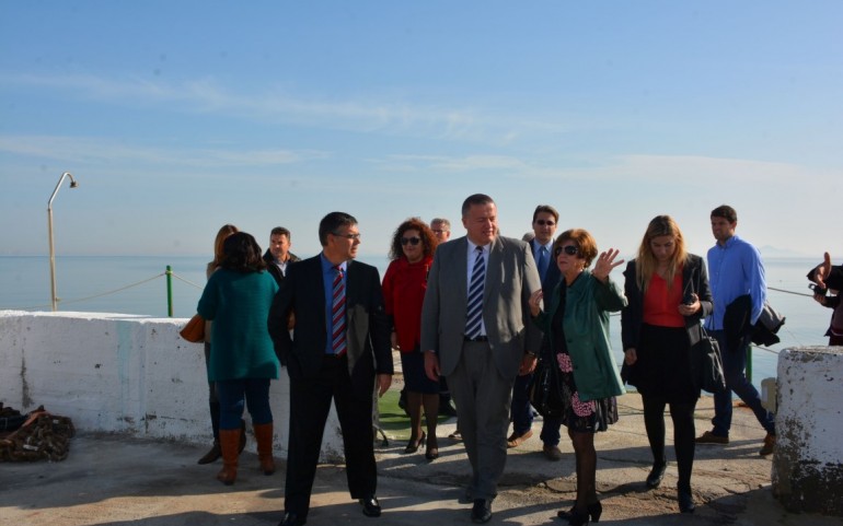 El Consejero de Fomento y el Director General de Puertos visitan el CNMARMENOR