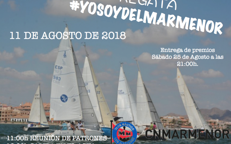 Inscripción gratuita para Cruceros en la regata #yosoydelmarmenor del 11 Agosto