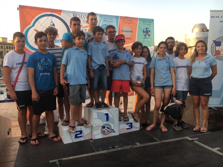 El Equipo CNMARMENOR de Optimist y Láser ARRASA en aguas de Melilla